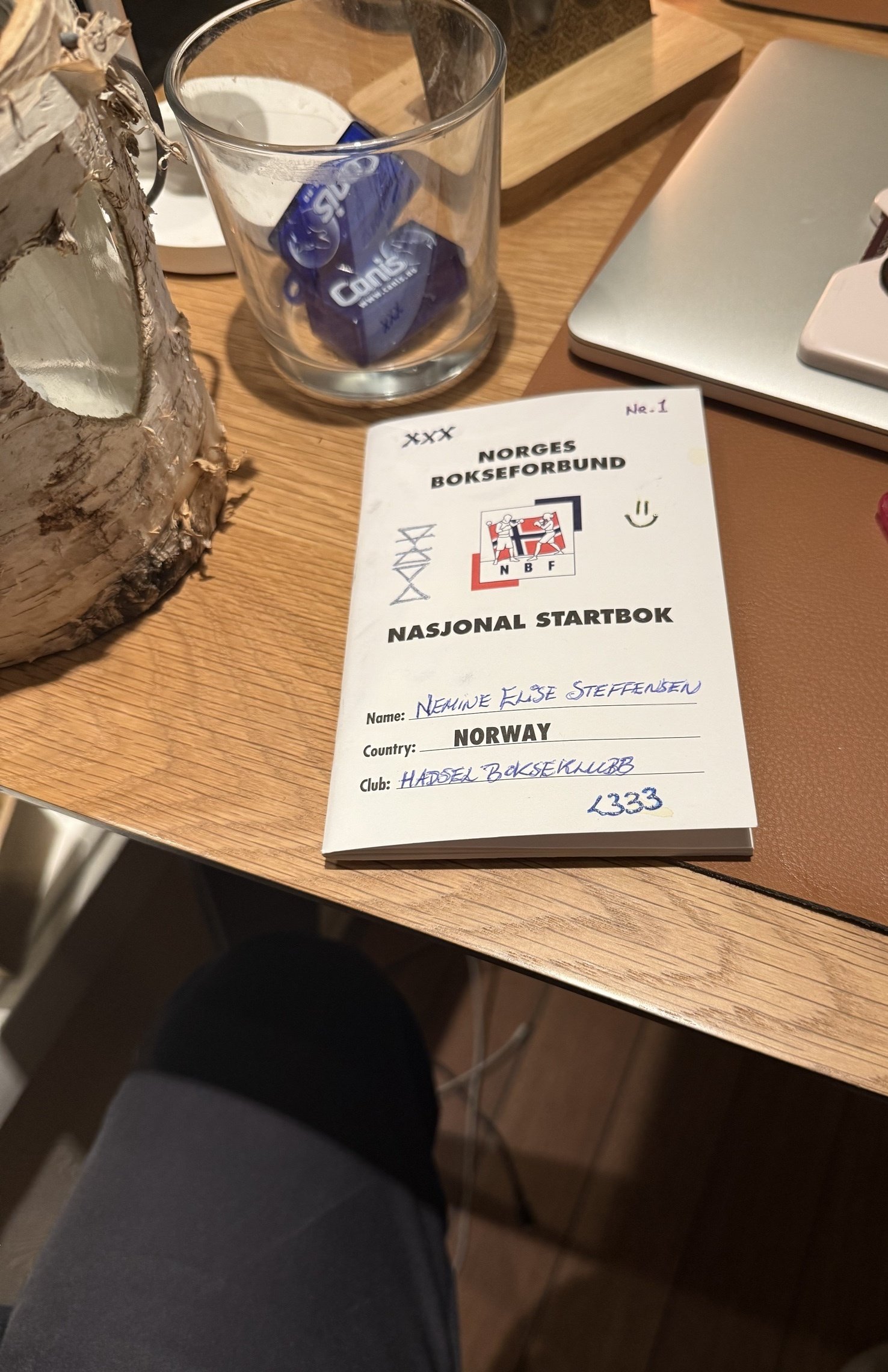 Nasjonal startbok fra Norges Bokseforbund.